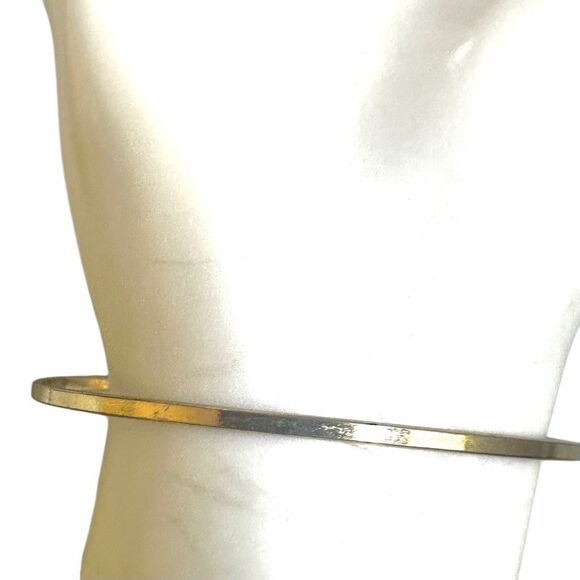 Gold tone rhinestone bangle bracelet - Picture 3 of 5